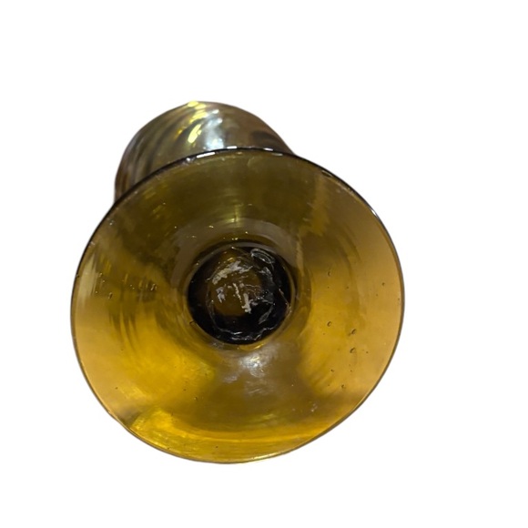 *3 for $30* Hand Blown Art Glass Pitcher / Spiral Swirl /Amber Brown - Picture 6 of 6